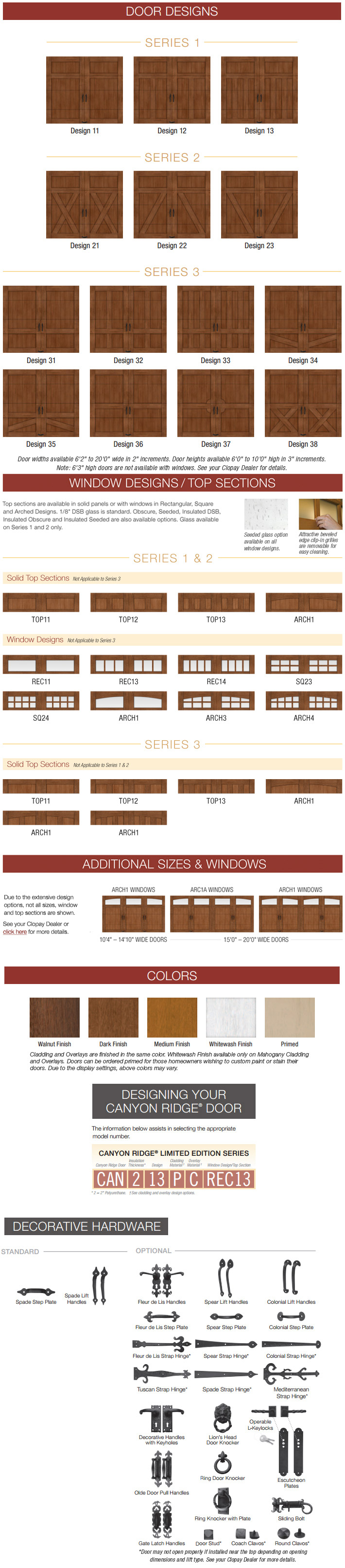 Canyon Ridge Limited Edition 

Design Options